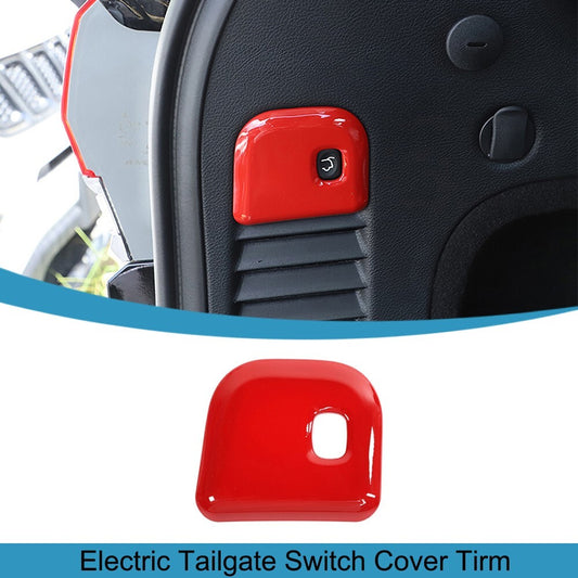 Red Electric Tailgate Switch Cover Trim Sticker for Jeep Grand Cherokee 2011-20