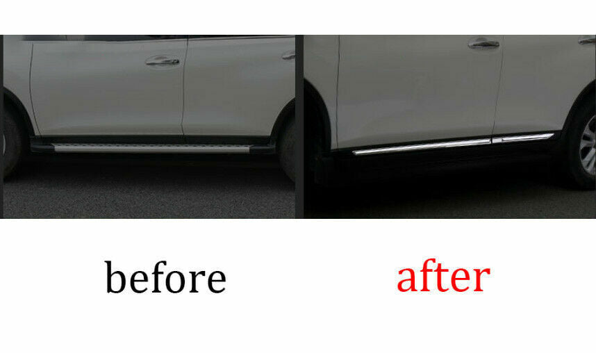for Nissan Rogue 2014-2020 Chrome Side Door Body Guard Molding Panel Cover Trim