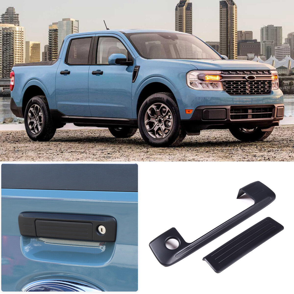Black alloy rear window honeycomb trim panel for Toyota FJ Cruiser 07-21