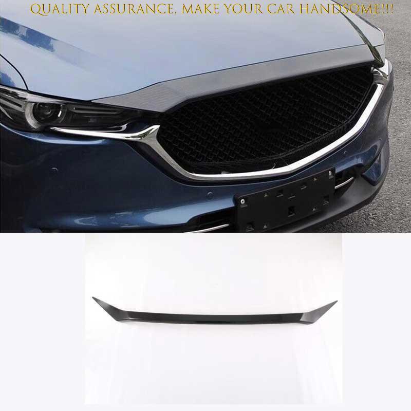 for Mazda CX-5 CX5 2017-2024 Carbon Fiber Front Bumper Upper Hood Panel Decorate