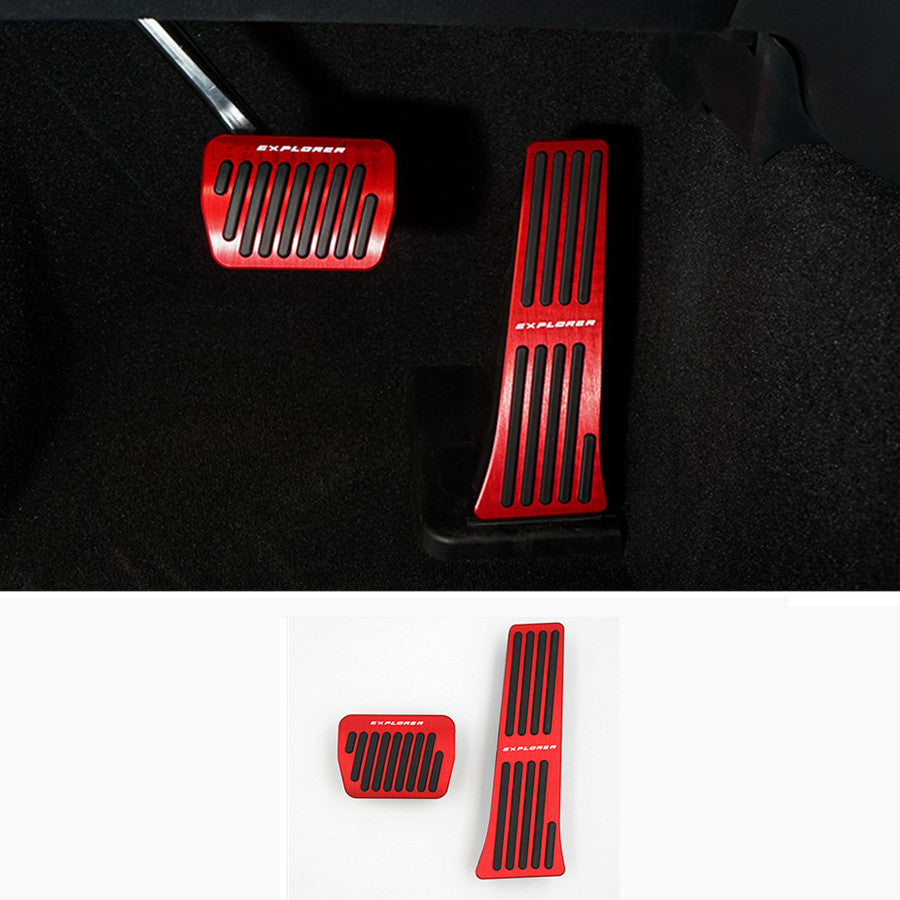 Red No Drillin Inner Accelerator Pedal Cover Trim AT for Ford Explorer 2020-2024