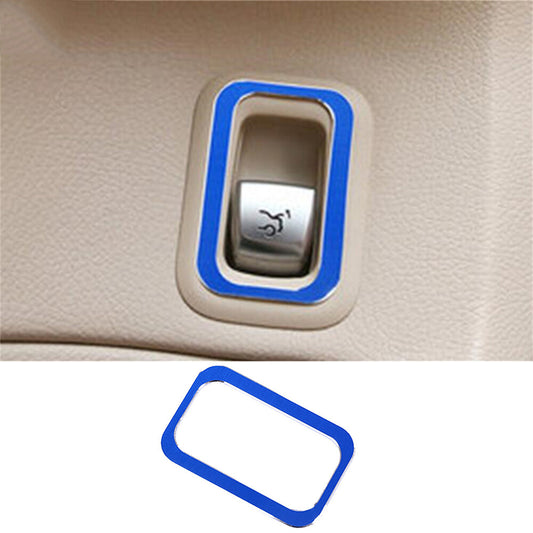 Alloy Blue Rear Door Tailgate Switch Button Trim for Benz C GLC Class W205 15-21