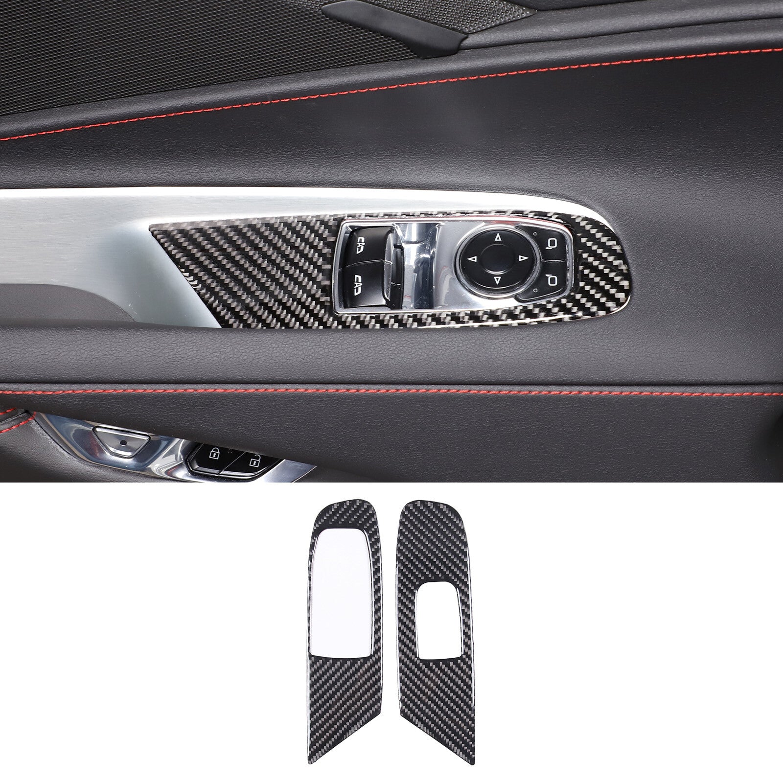 ABS glossy black dashboard side strip trim sticker for Range Rover Sport 2018-22