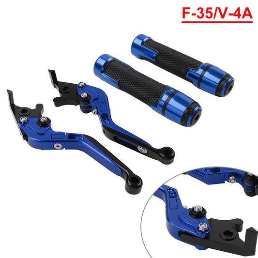Folding Extendable Brake Clutch Levers Handlebar Grip Set for Suzuki GSXR600 NEW