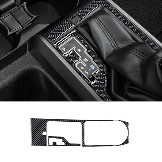 Black Gear Shift Panel Cover Sticker Carbon Fiber for Toyota Tacoma 2016-2021