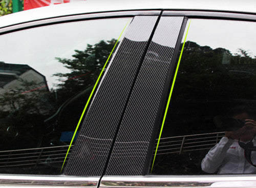 for Honda HR-V HRV 2016-22 Carbon Fiber Style Pillar Post Door Window Strip Trim