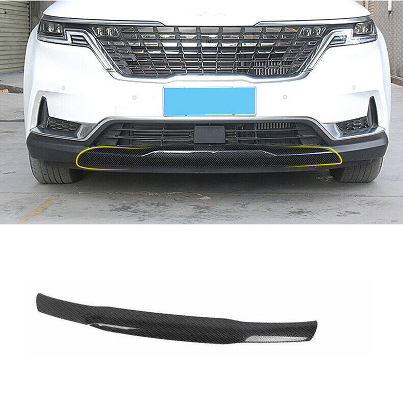 for Kia Carnival 2022-23 Carbon Fiber ABS Front Bottom Bumper Lid Molding Cover