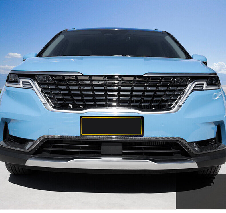 for Kia Carnival 22-23 Carbon Fiber Bumper lower Grille Fog Lamp Eyelid Trim 3x