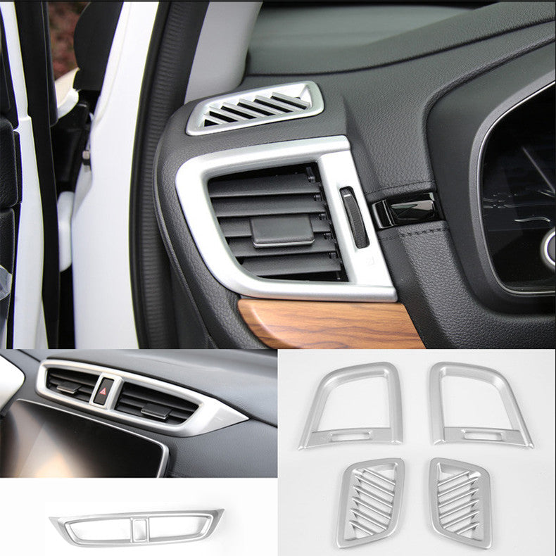 for Honda CR-V 2017-2022 silver Inner Dashboard A/C Air Outlet Vent Cover Trim