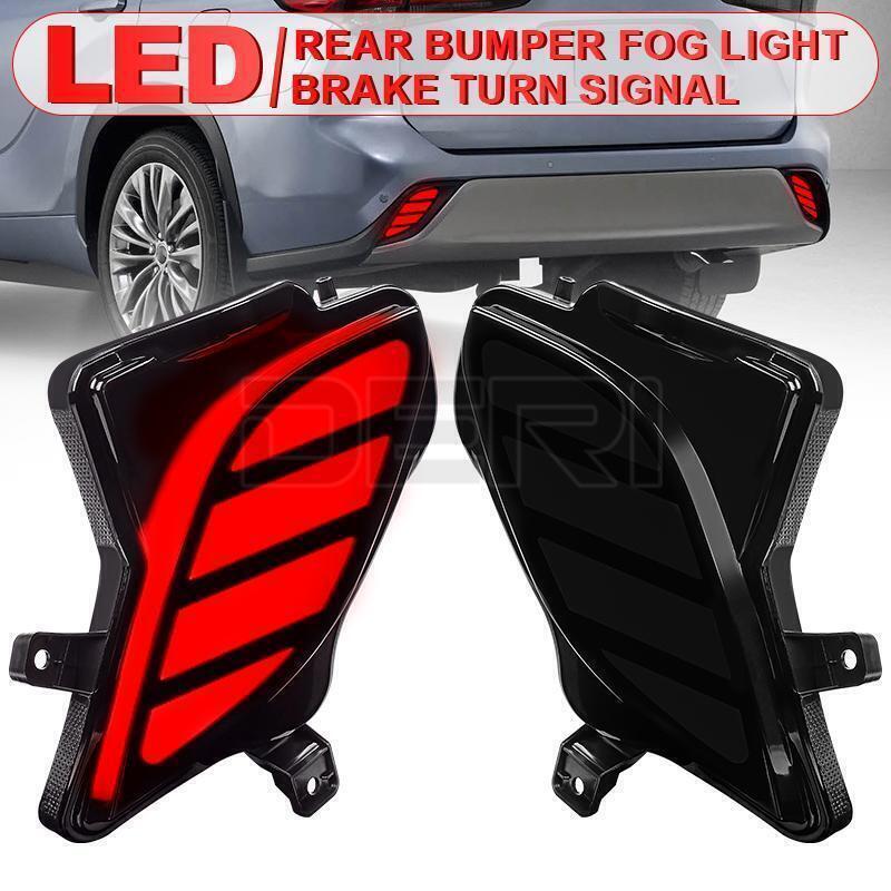 for Toyota Highlander 2020-2023 LED Rear Fog Light Tail Lamp Bumper Light Set 2x