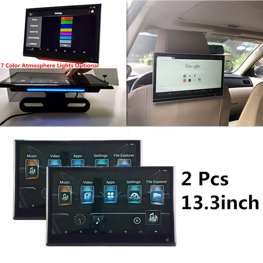 13.3 Car Headrest Monitor Multimedia Audio Video Player Support Touch Screen 2P