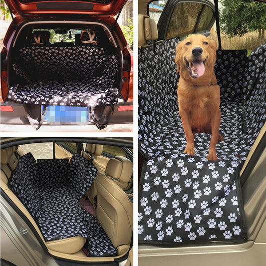 Black Car Rear Back for Seat Cover Pad Large Pet Dog Cat Protector Hammock Mat Liner