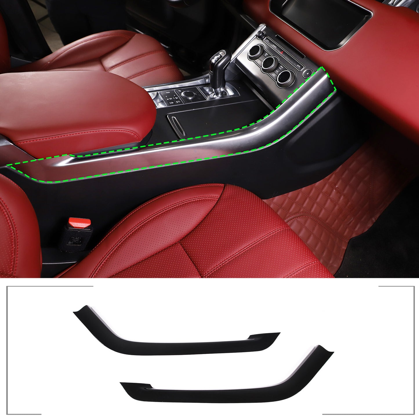 ABS carbon fiber electronic parking brake panel trim frame for Ford Maverick 2022 - 23