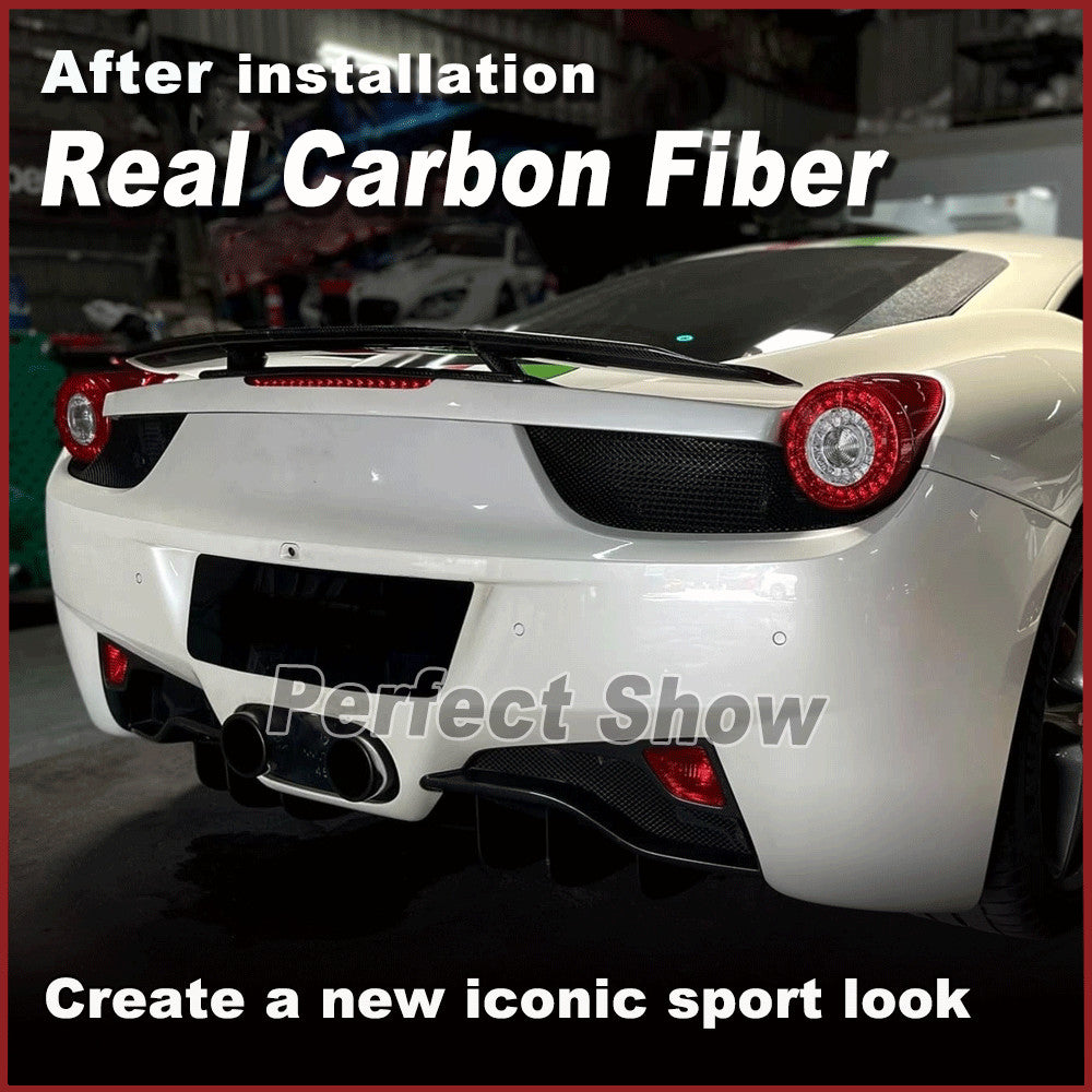 Fit for Ferrari 458 Italia Coupe 2010-2015 REAL Carbon Rear Trunk Spoiler Wing
