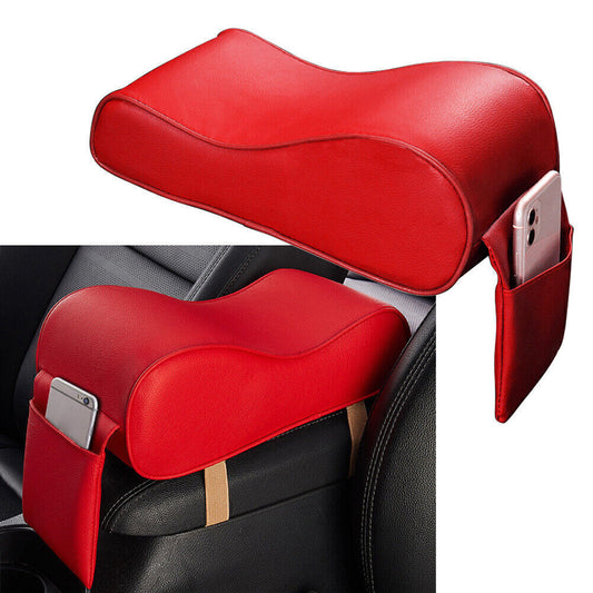 PU Memory Foam Center Console Armrest Box Cushion Pad Cover Mat Red for Car SUV