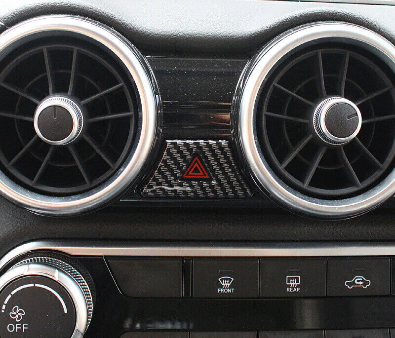 Mergency Light Switch Control Trim for Nissan Sylphy Sentra 2020-22 Carbon Fiber