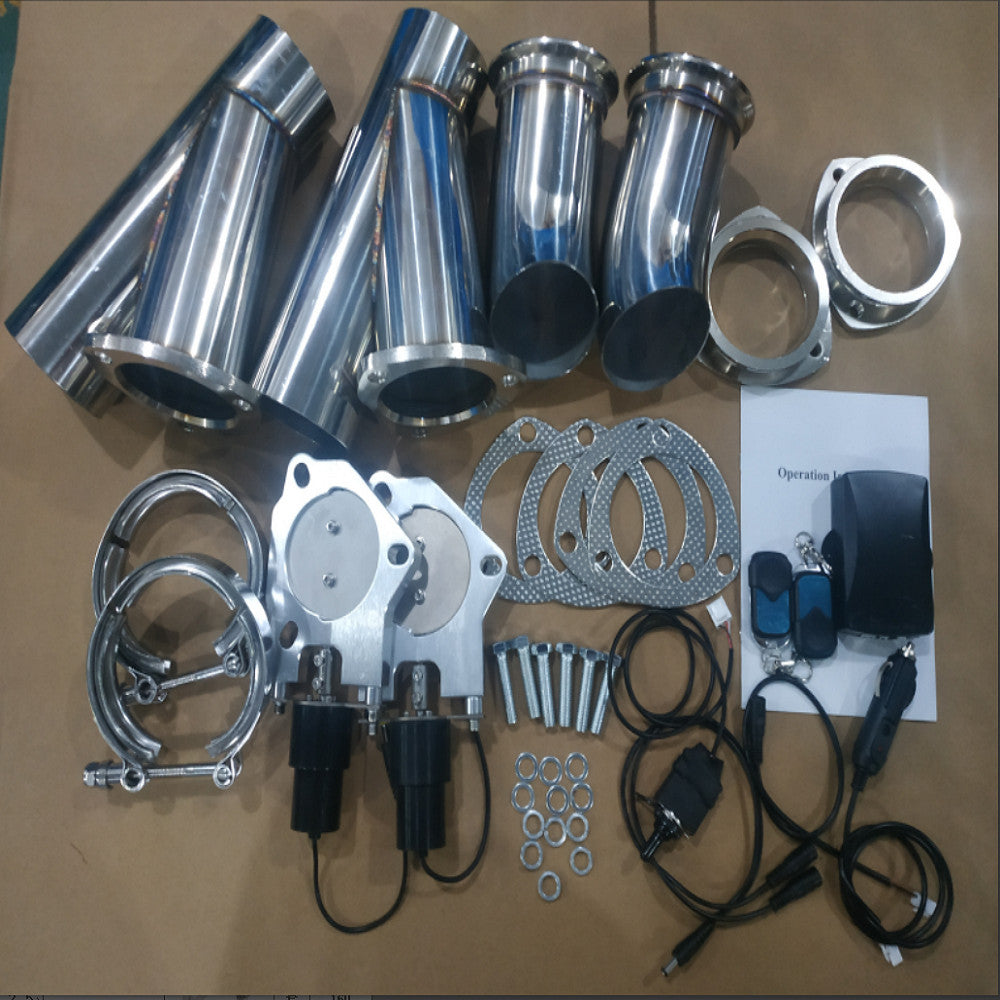 3 Electric Exhaust Control Valve E-Motor Pipe kit with Manual  Remote Switch