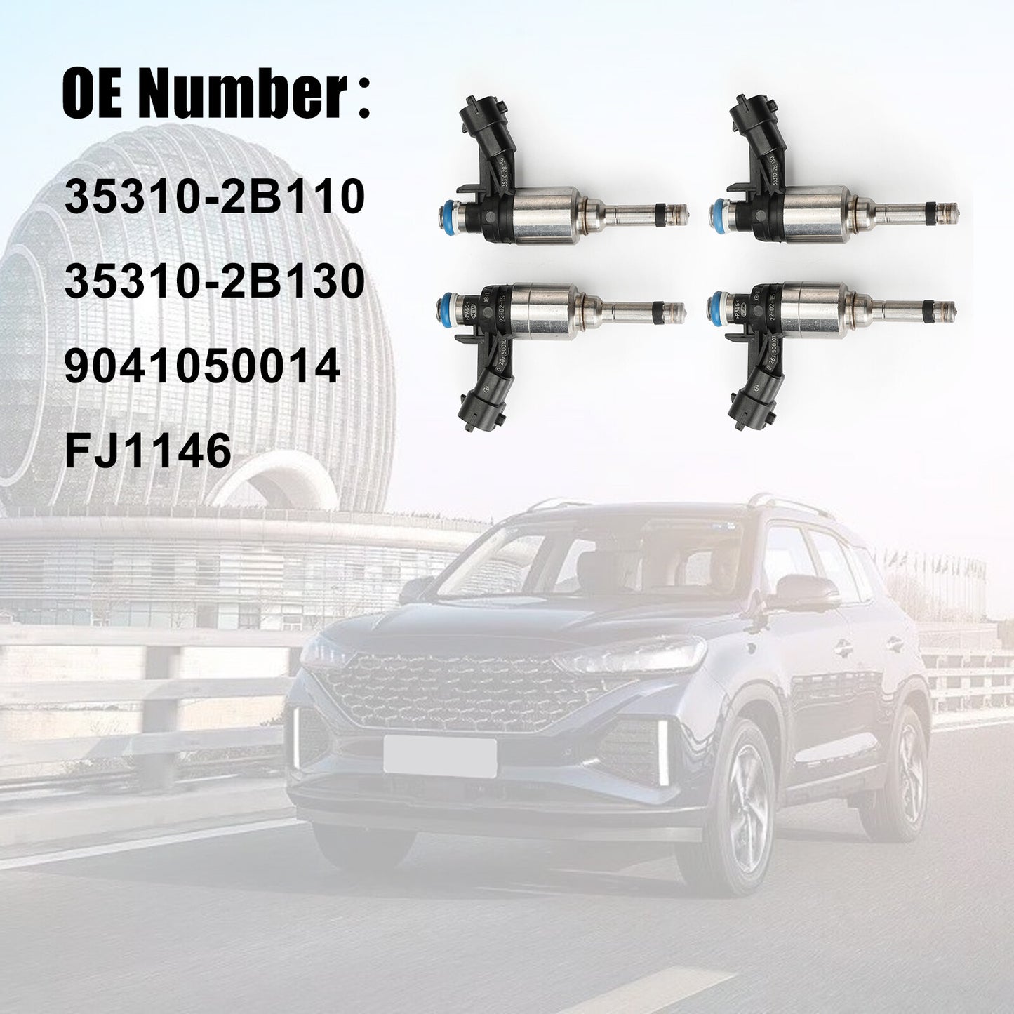 4PCS Fuel injectors 35310-2B130 for Kia Optima 16-18 for Kia Forte Koup 17-18 1.6L