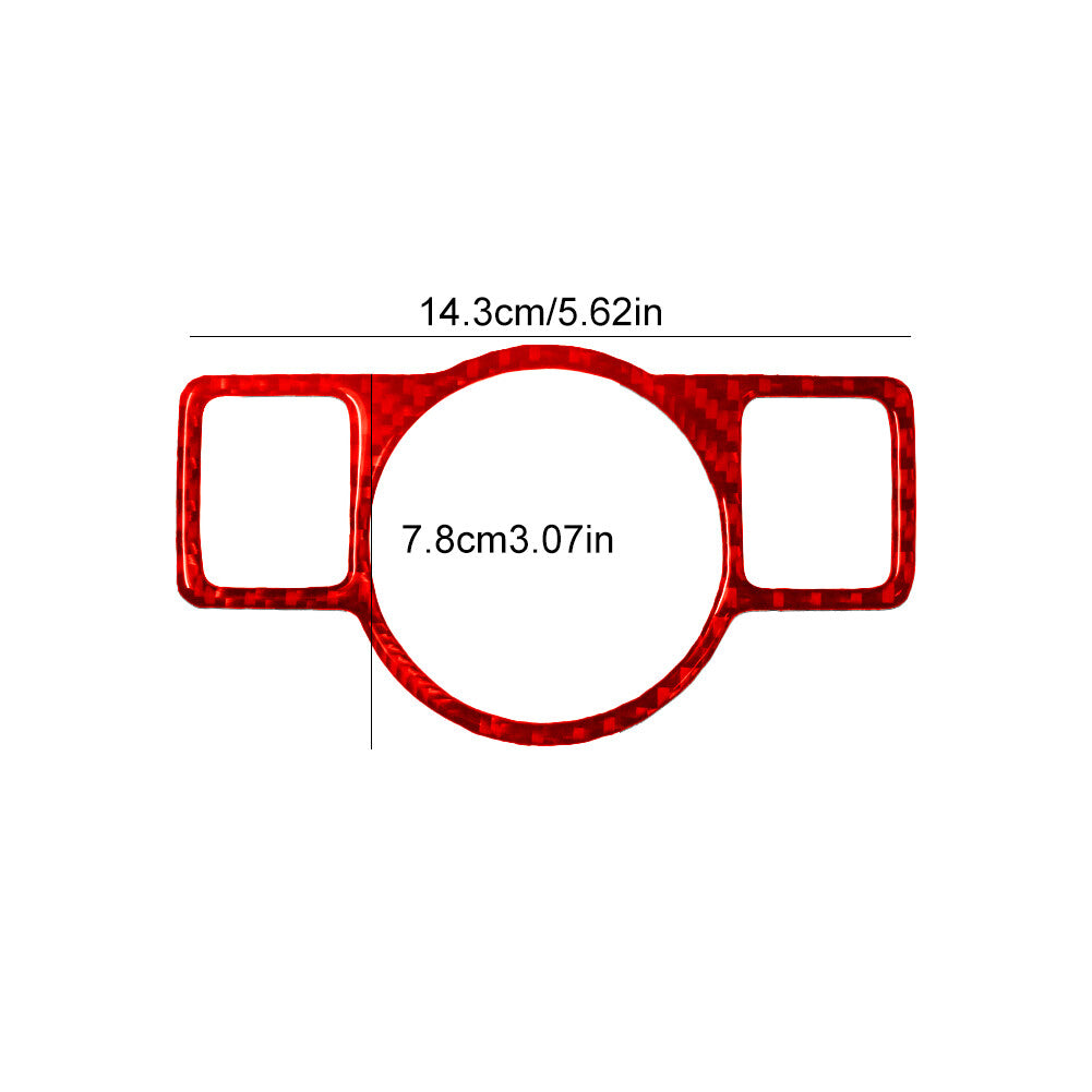 Red Carbon Fiber Headlight Switch Frame Trim Cover for Volkswagen for Passat 2006-11
