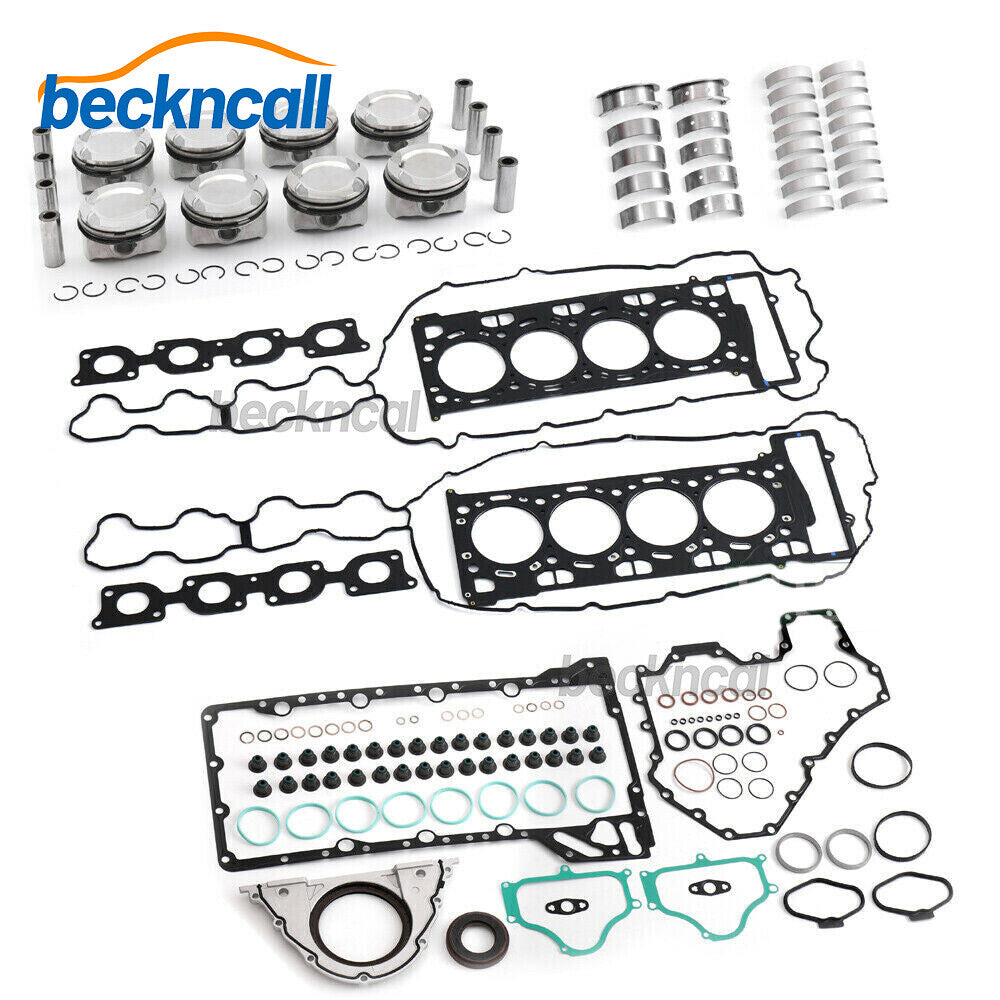 for BMW X5 F01 F02 F03 550i 650i 750i Pistons Rings Set Gaskets Overhaul Kit