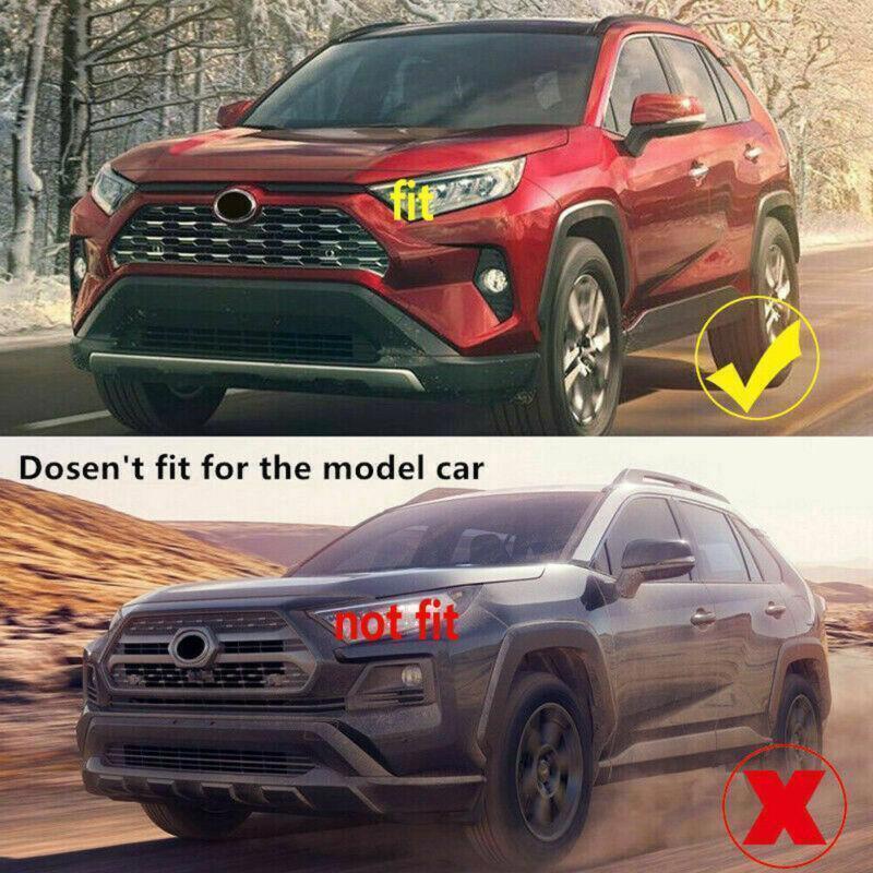 for Toyota RAV4 19-2023 Chrome Front Grille Overlay Front Grill Cover Trim 2PCS