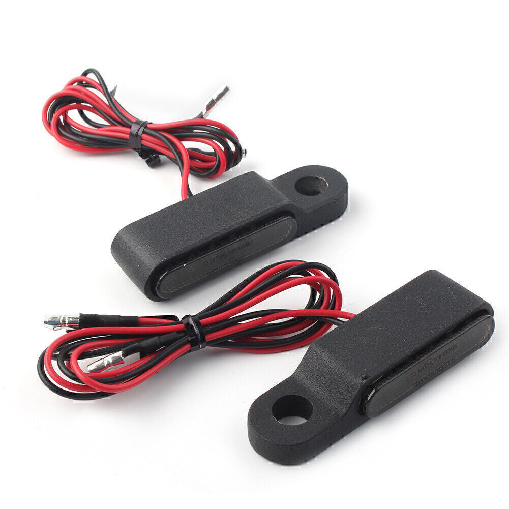 Universal for Mini LED Motorcycle Turn Signal Light Brake Clutch Lever Flashers BLK