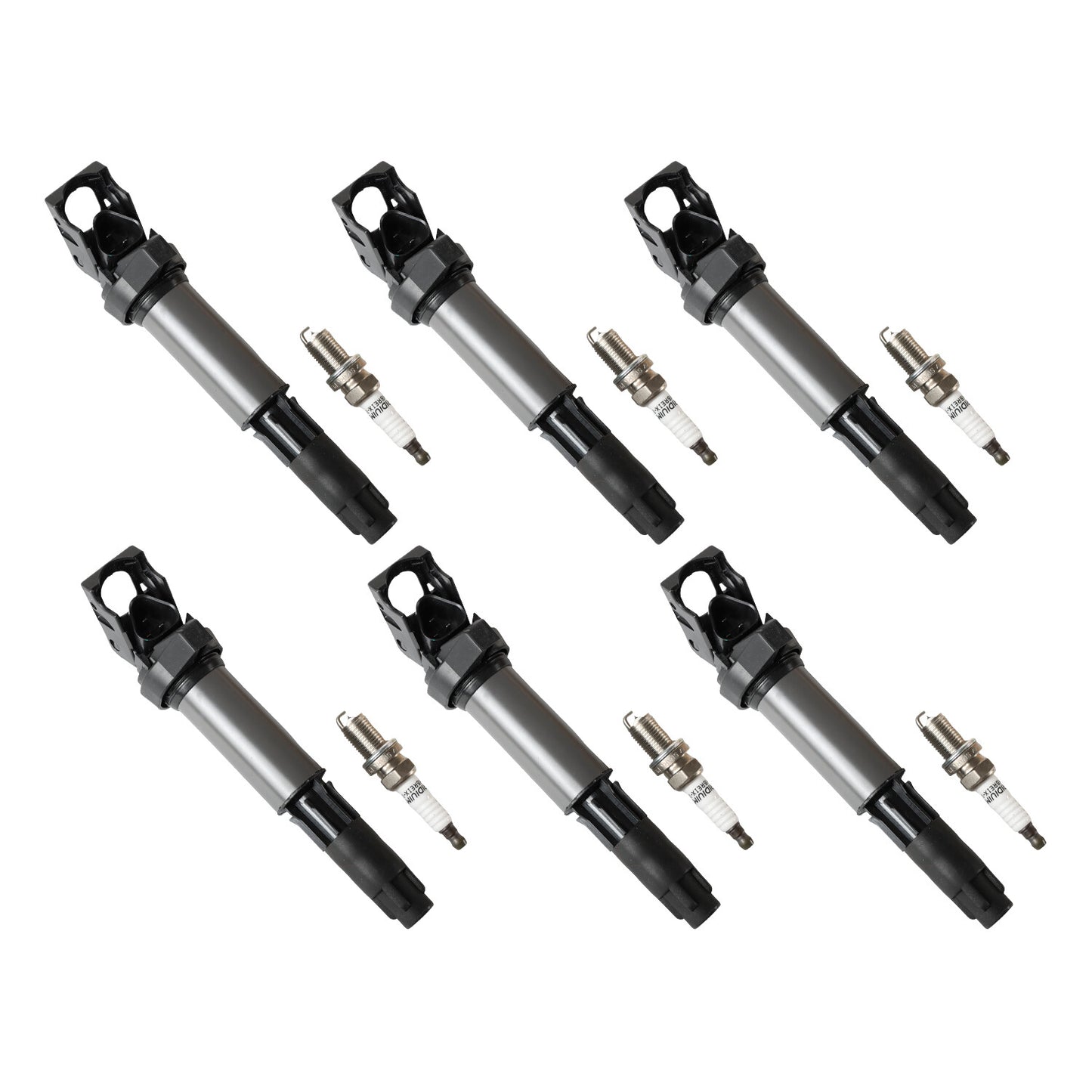 6x Ignition Coil  6x Platinum Spark Plug for BMW 330Ci 325Ci 525i UF522