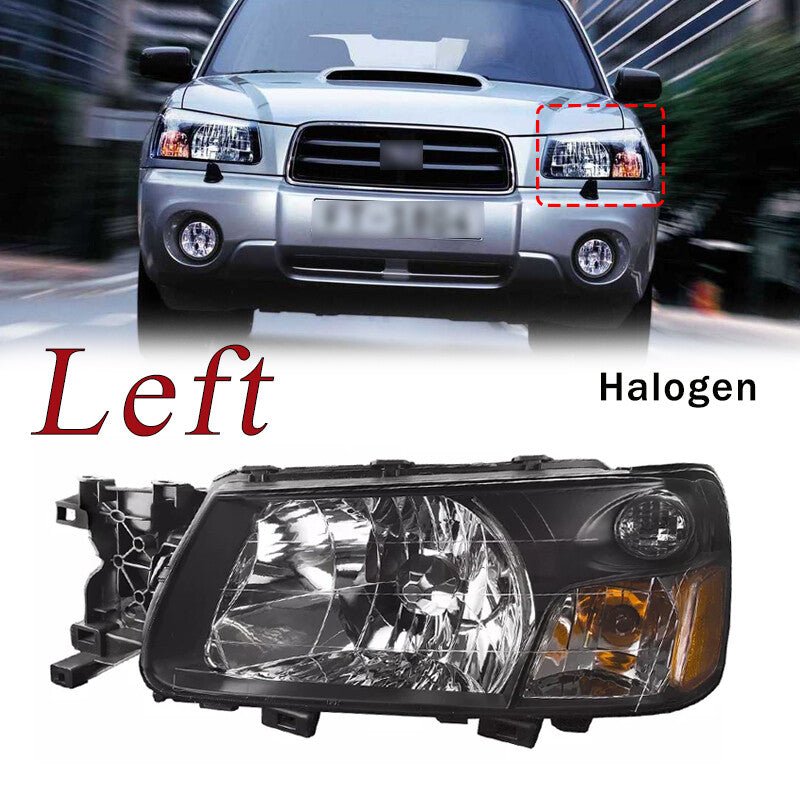 Halogen Headlight Left for Subaru Forester 2003-2004 Without light bulb