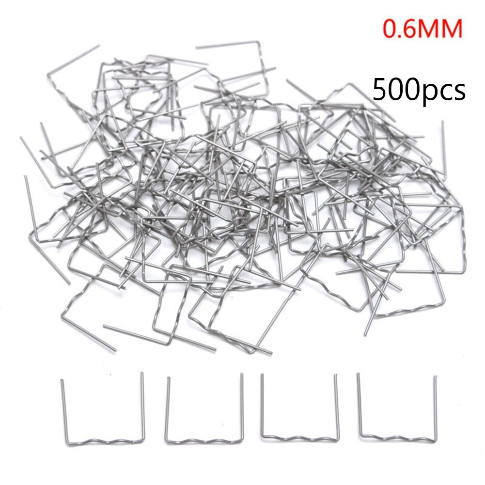 500PCS 0.6mm Flat Hot Stapler Staple For Car Bumper Plastic Welder Repair-Kit