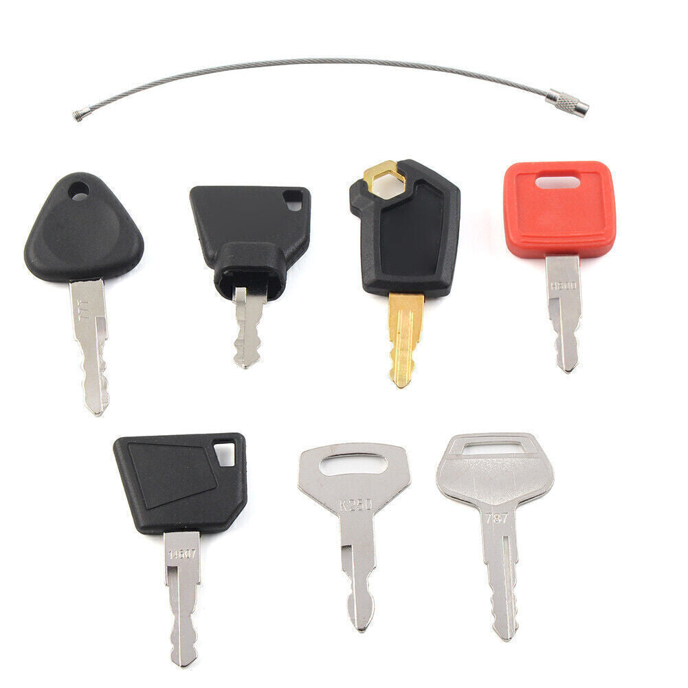 Heavy Equipment Construction Ignition 7 Keys Set For Case For Komatsu For JCB