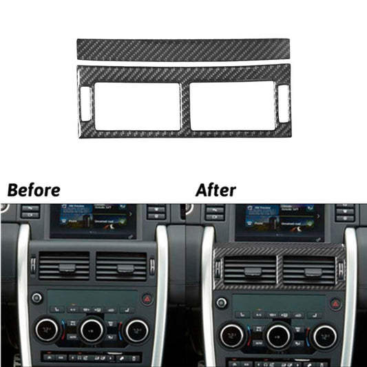 2Pcs Carbon Fiber Center Air Vent Trim for Land Rover Discovery Sport 2015-2019