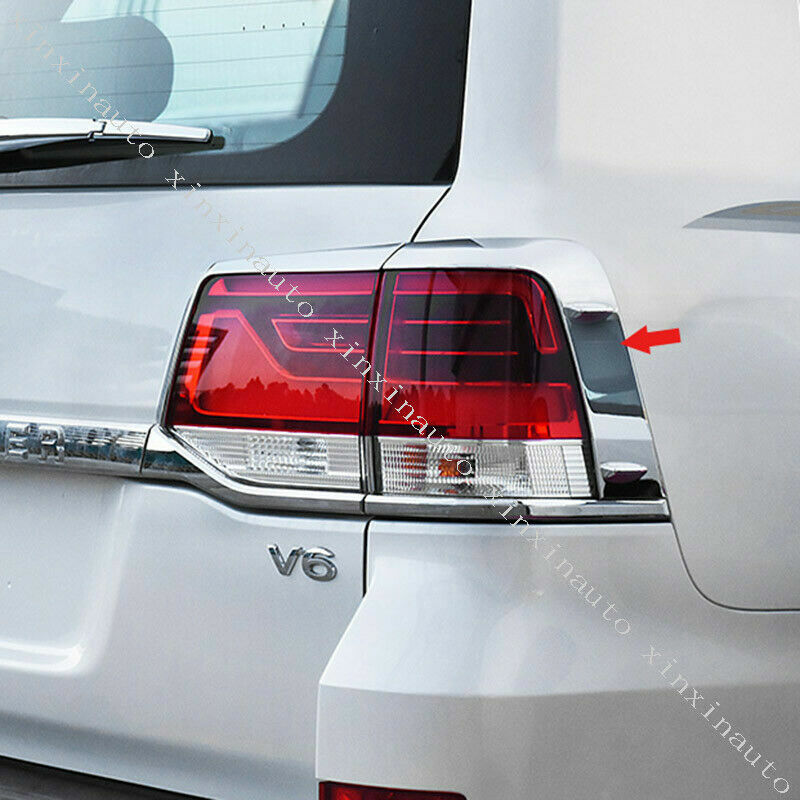 for Toyota for Land Cruiser 2016-21 Chrome Rear Tail Lamp Light Taillight Cover Trim