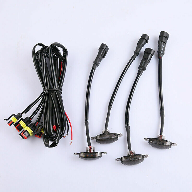for Ford F-250 F-350 F-450 white Style Front Grill LED Marker Light Kit