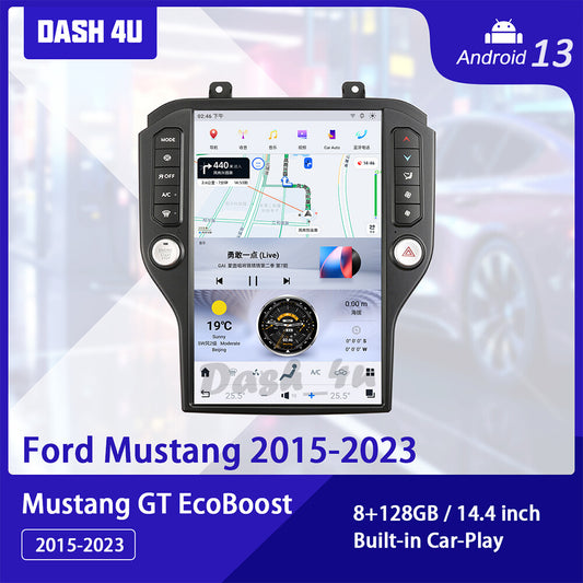 14.4Android 13 for Tesla for Smart Radio GPS Vertical Screen for Ford for Mustang 2015-2023