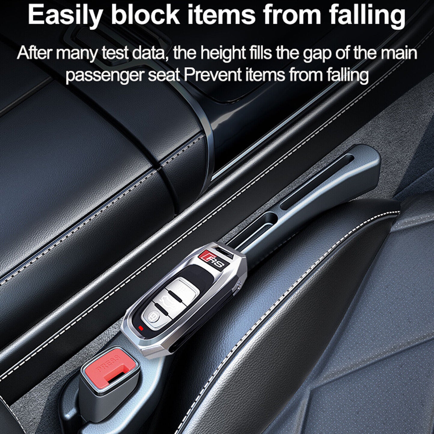 2Pcs Car for Seat Gap Filler Side Seam Plug StripLeak-proof Filling for Seat Gap Red