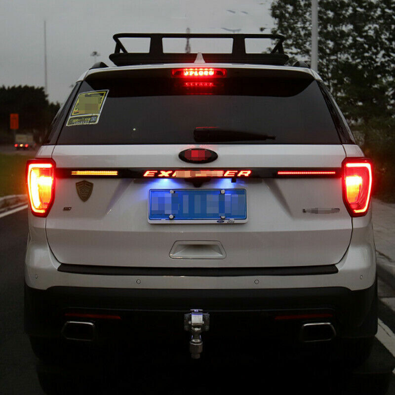 For 2016-2019 for Ford Explorer Car LED Badge Rear Trunk Tailgate Molding Trim Strip