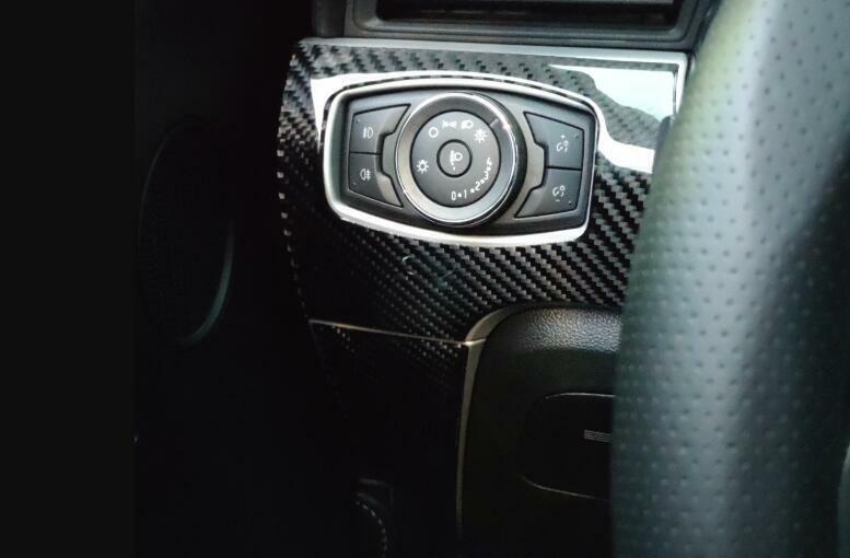 for Ford for Mustang 2015-2022 Carbon Fiber Central Console Instrument Panel 5PCS