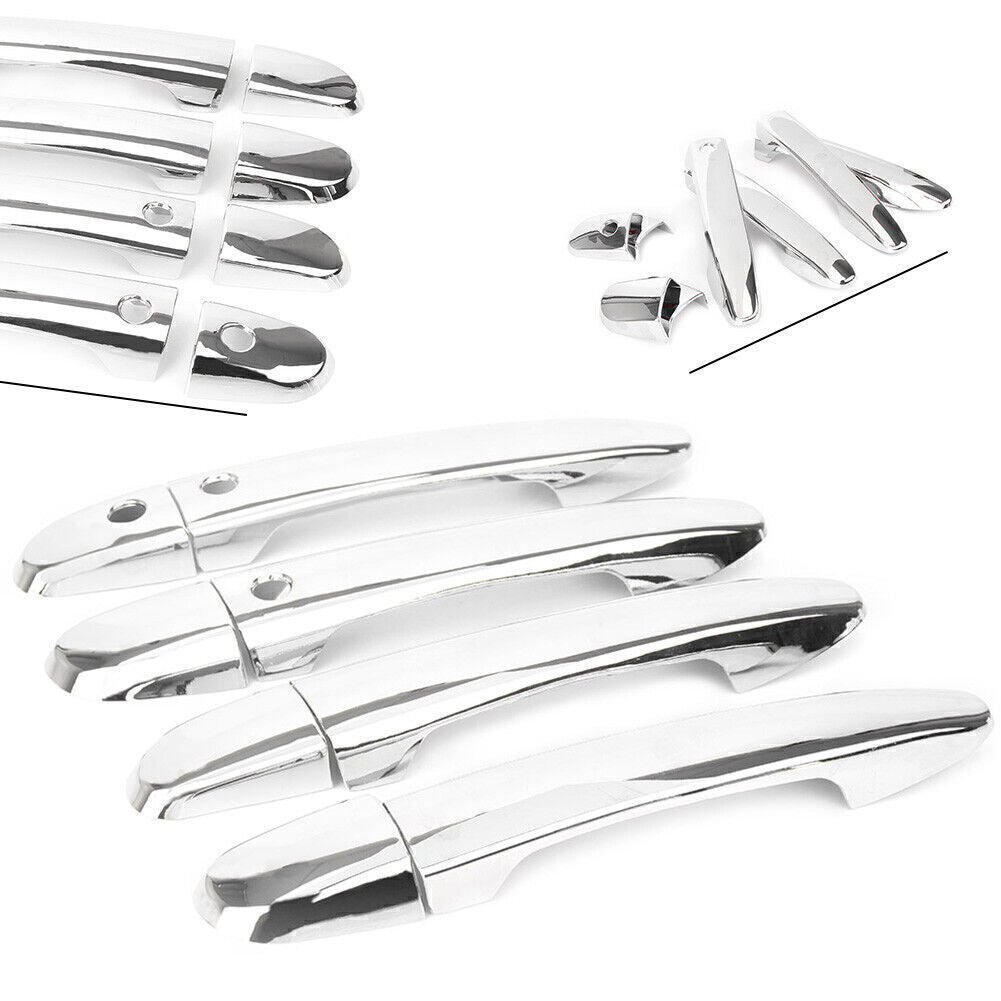 8x Chrome Door Handle Cover Trims w/ for Smart Keyhole ABS for Mazda 2 3 6 CX-3 CX-5
